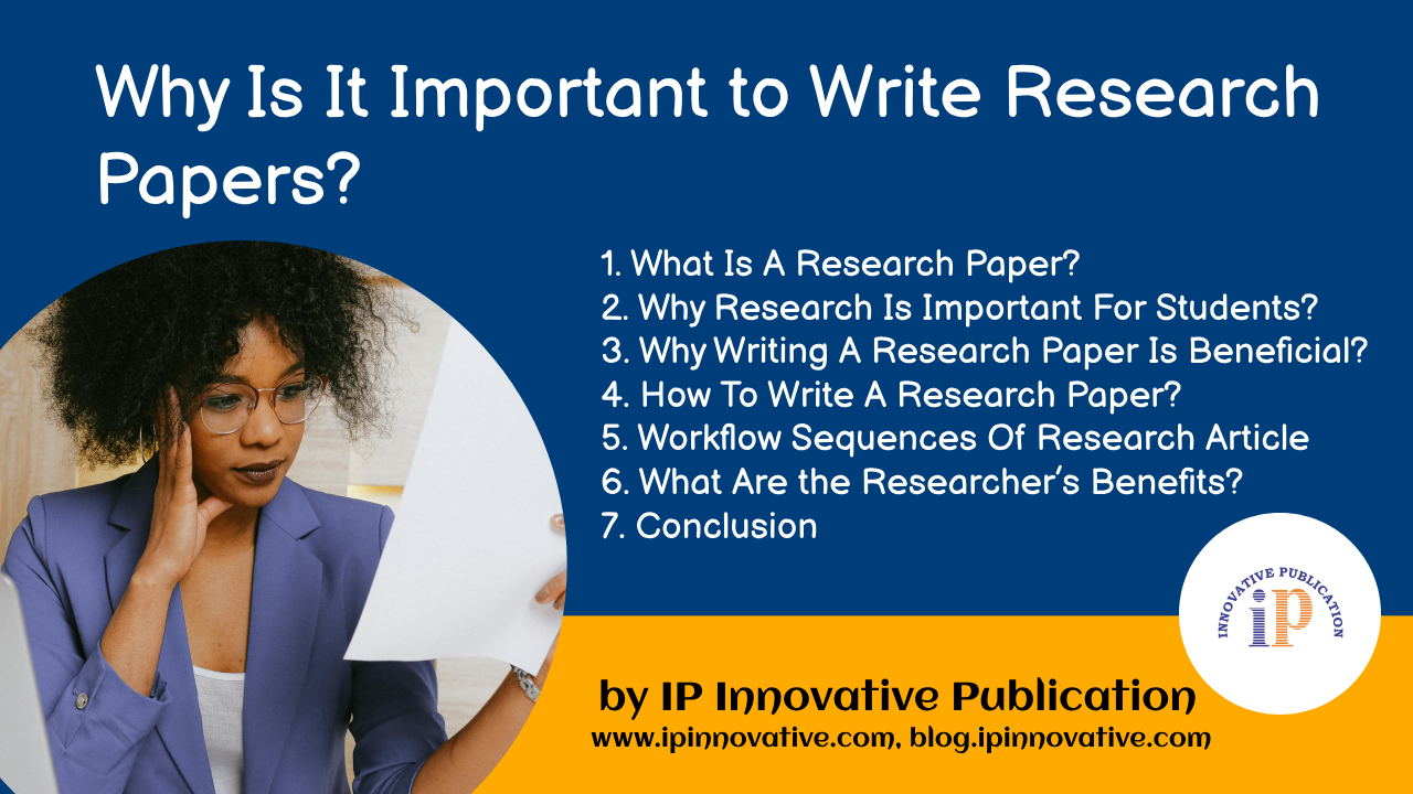 why writing a research paper is important